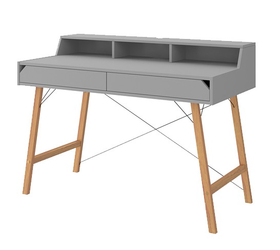 Bellamy Lotta desk + extension / colour grey