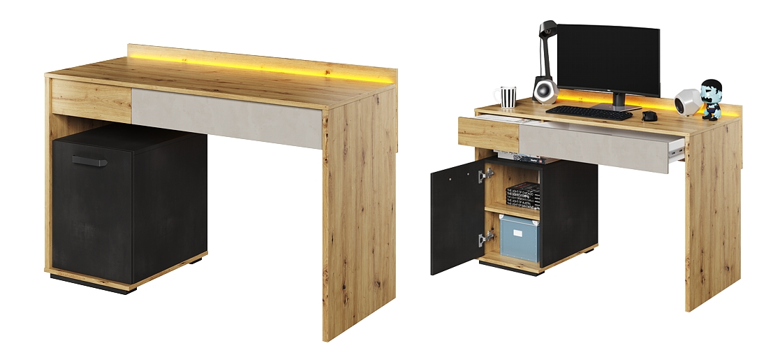 Lenart Qubic desk with lighting QB-08