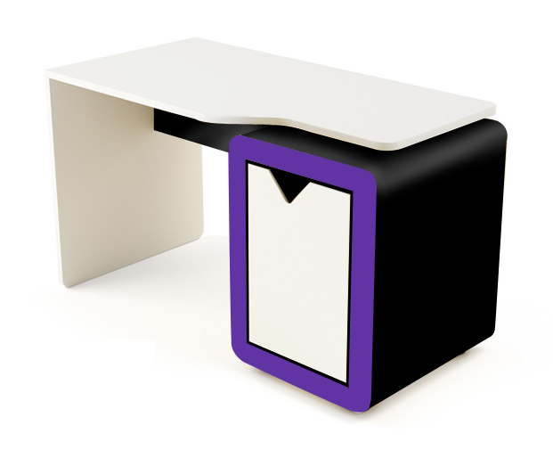 Timoore Rahmen DESIGN Schreibtisch mit Container