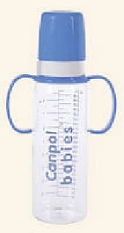 Canpol Flasche 250 ml mit Griff / Farbmischung