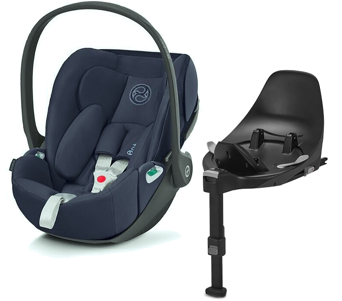 Cybex Sirona Platinum Car Seat, Isofix 360 Swivel, Rear/Front Facing  Black/Blue