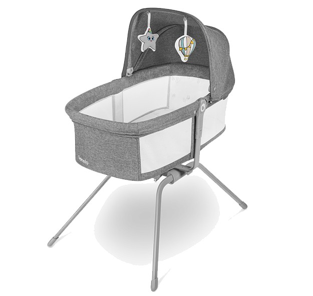Lionelo Malin cradle with canopy and mosquito net colour grey stone 2023