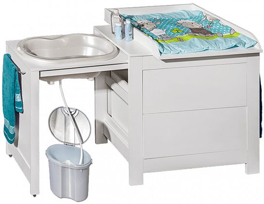 ATB Basic baby bath chest of drawers with changing table