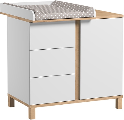 Baby Vox Altitude chest with changing table solid wood / colour white
