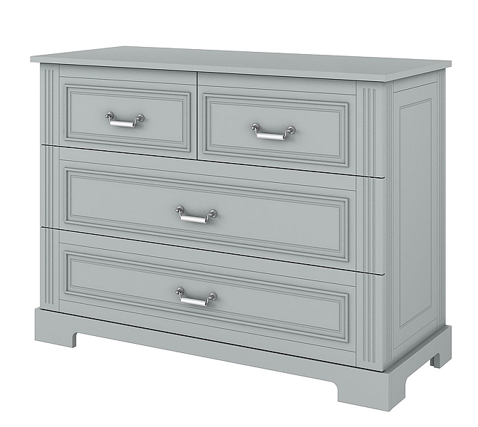 Bellamy Ines wide chest of 4 drawers / colour grey