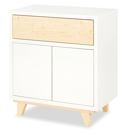 LittleSky by Klupś Lydia chest of drawers / white/pine