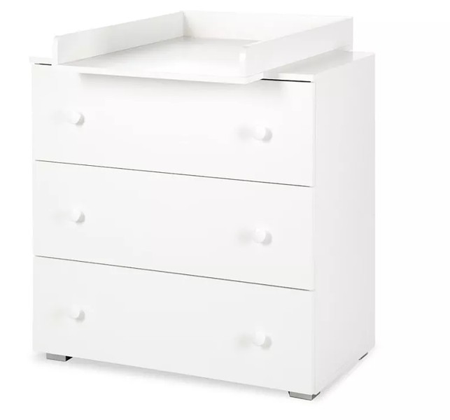 Klupś Paula White New chest of drawers with changing table