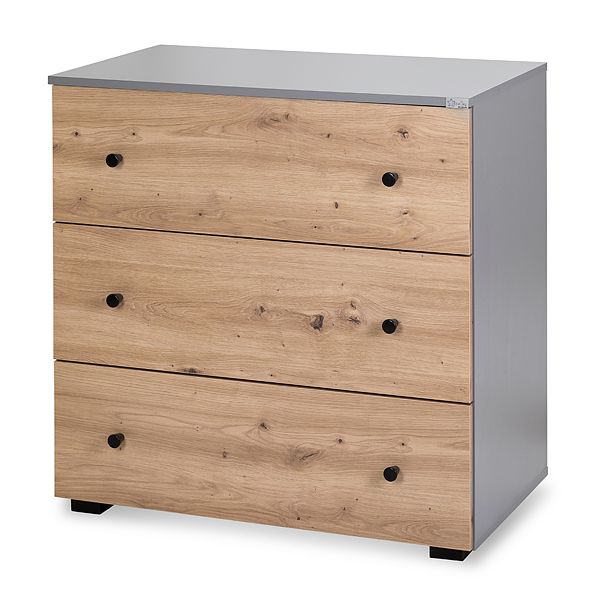 Klupś Pauline Graphite-Oak chest of drawers