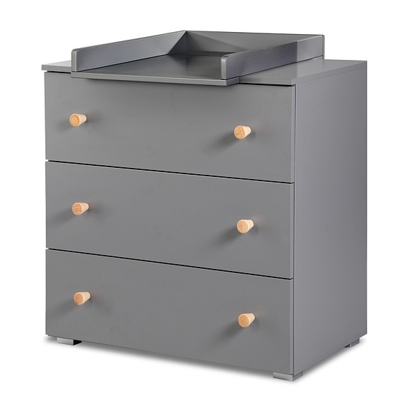 Klupś Pauline Graphite-Pine chest of drawers + changing table