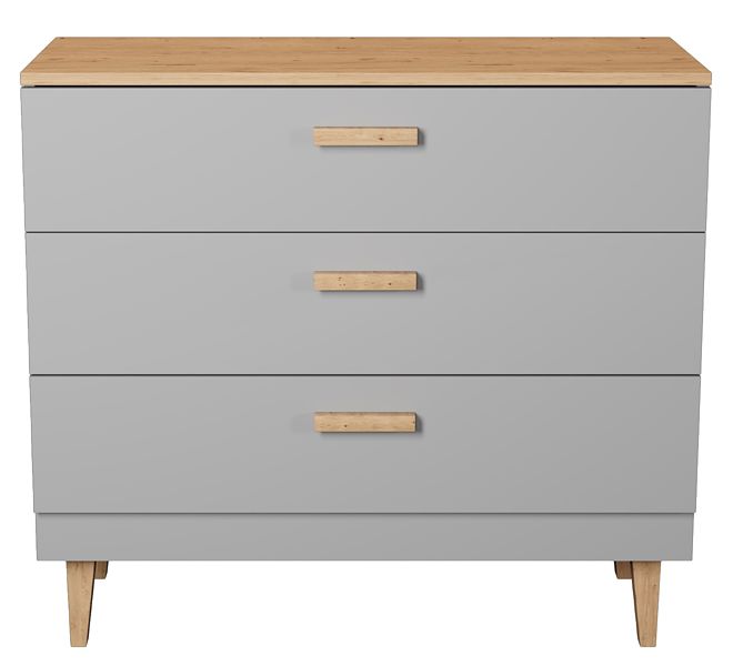 Kocot Kids Denver chest of drawers gray chinchilla hickory