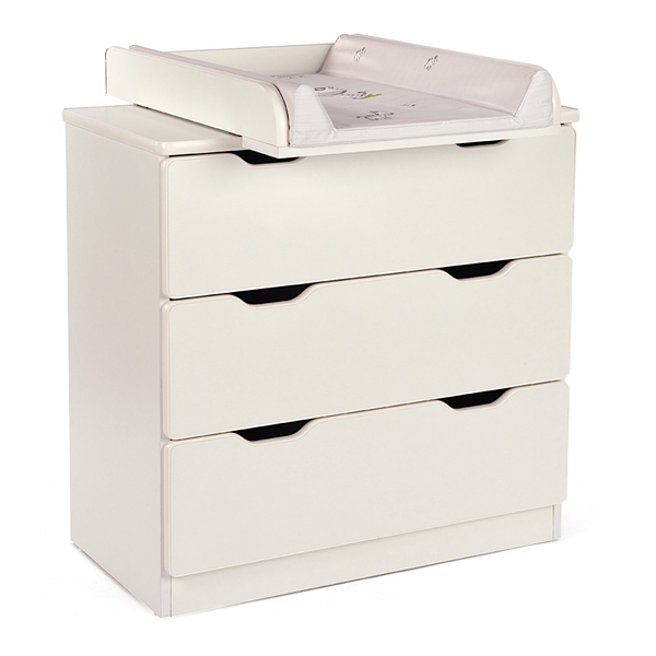 Tomi Chest of 3 drawers with changing table / colour White