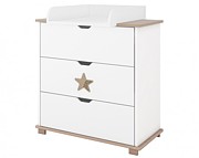 Pinewood Star chest of drawers + changing table - Click Image to Close
