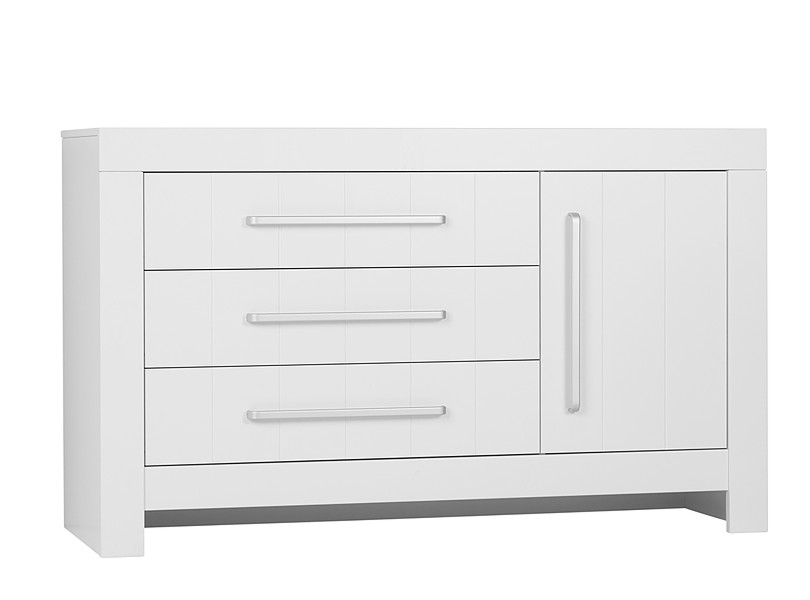 Pinio Calmo large chest with changing table (3 drawers with door) / colour white