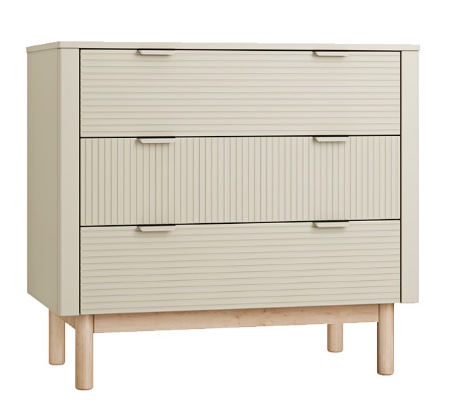 Pinio Miloo chest of 3 drawers champagne