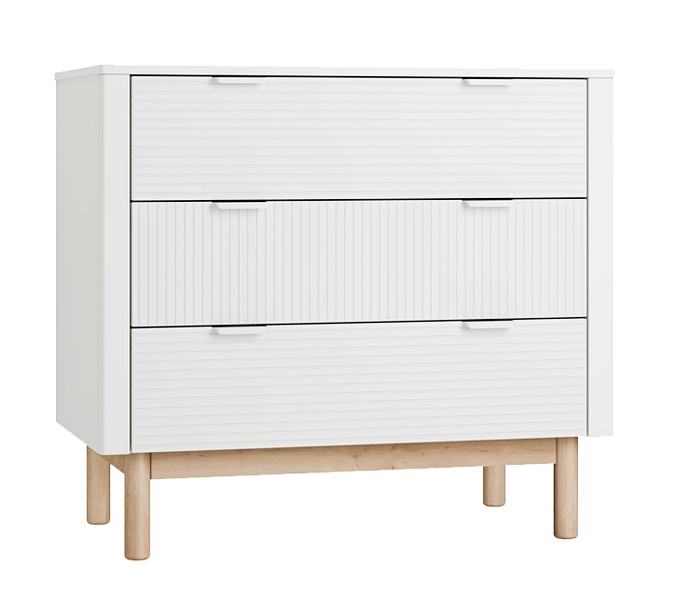 Pinio Miloo chest of 3 drawers white