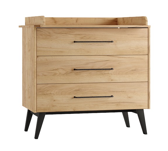Pinio Retro chest of 3 drawers with changing table