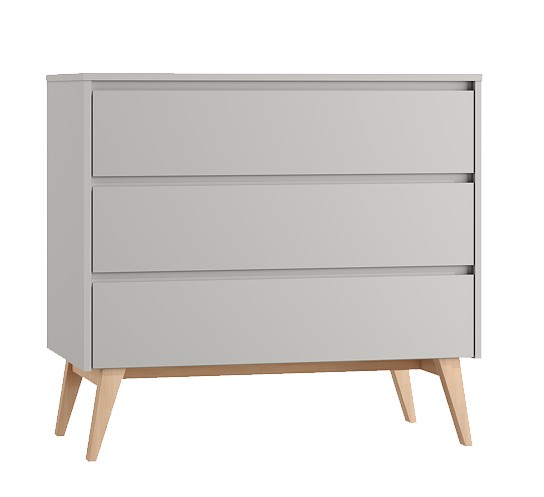 Pinio Swing chest of 3 drawers grey
