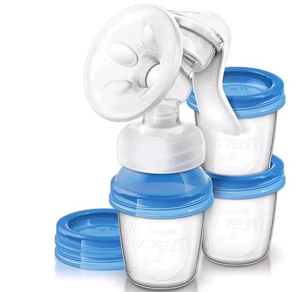 Avent Natural manual breast pump with containers SCF330/13