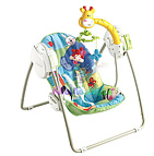 Fisher Price Giraffe portable swing with a carousel