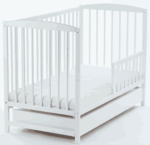 SALE! Drewex Lulaya Deluxe Crib 120x60 with drawer white 24H