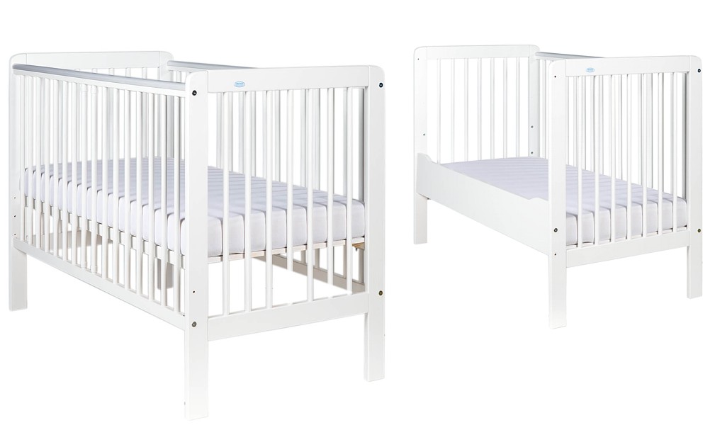 Drewex Tiger cot convertible to junior bed 120x60 / colour white