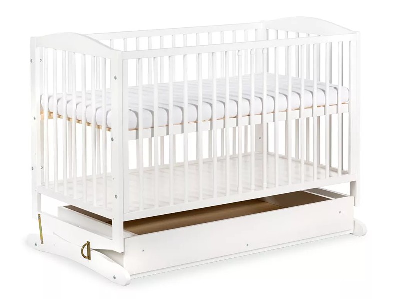 Klupś Henry Crib-Cradle 120x60 with drawer / white