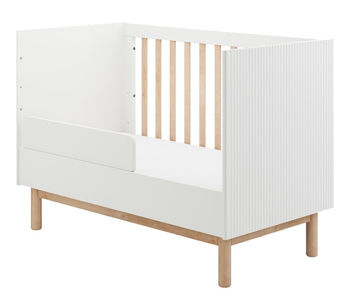 Pinio Miloo crib white with railing 120x60 cm