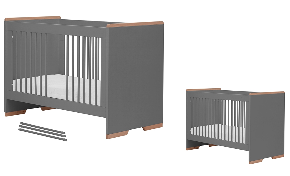 Pinio Snap crib 120x60 cm grey