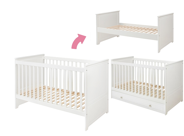 Bellamy Marylou 140x70 cot convertible to junior bed