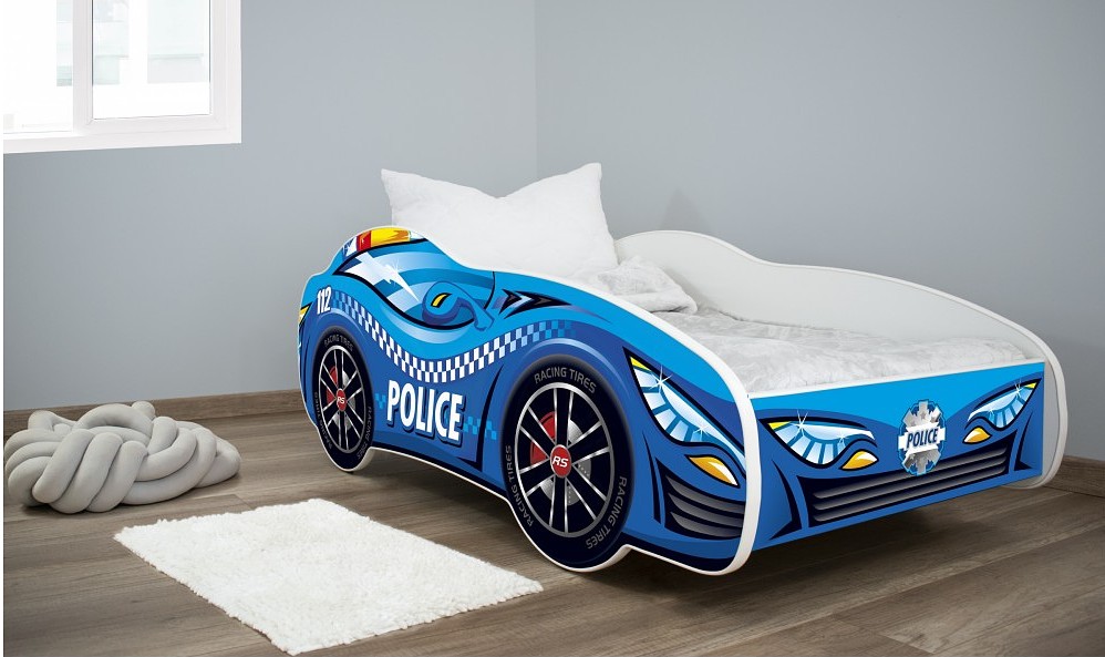 TopBeds Racing Car (bed + mattress) 140x70 mix of patterns