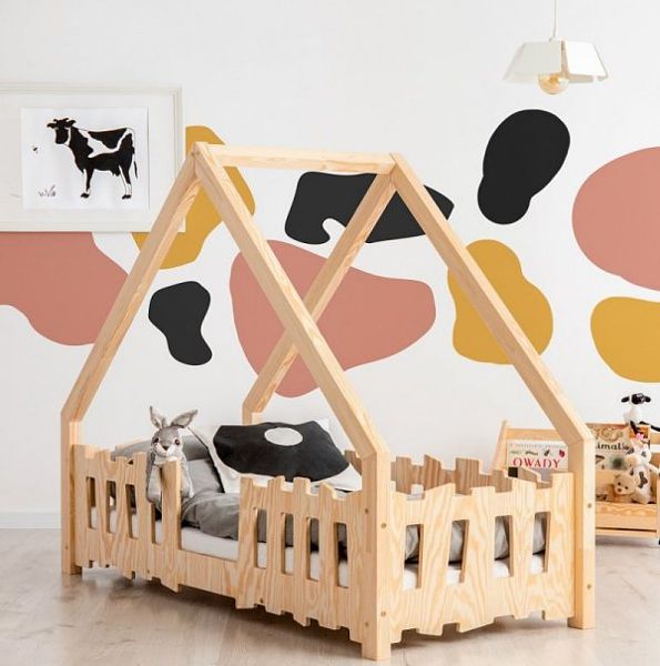 Adeko Kids Gato łóżko dziecięce domek (wybór rozmiaru od 80x140cm do 80x200cm)