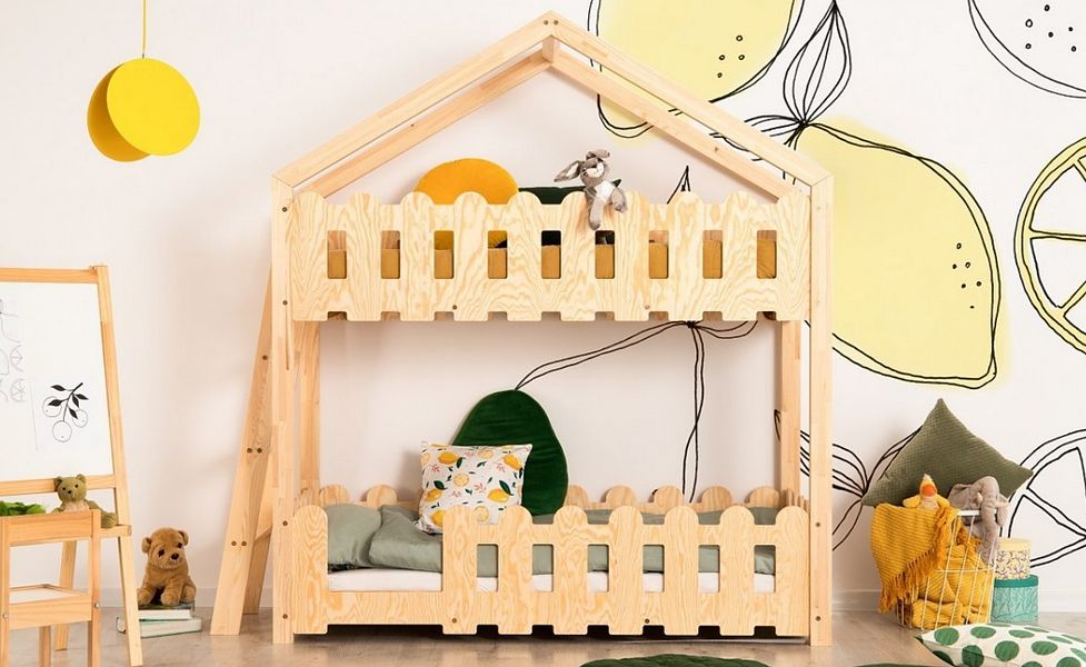 Adeko Kids Kaiko B łóżko piętrowe (wybór rozmiaru od 70x140cm do 70x180cm)