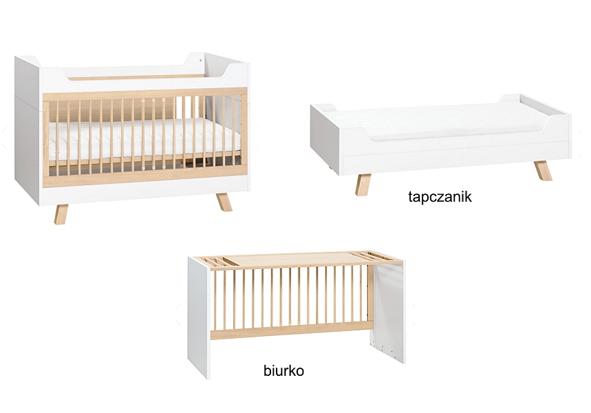 Baby Vox 4 You crib cot convertible to junior bed 140x70cm solid wood