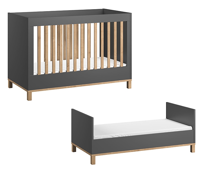 Baby Vox Altitude crib 140x70cm solid wood / colour graphite
