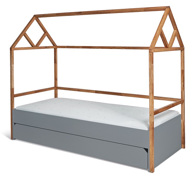 Bellamy Lotta łóżko domek z szufladą kolor grey 200x90cm / 2% taniej przy przedpłacie