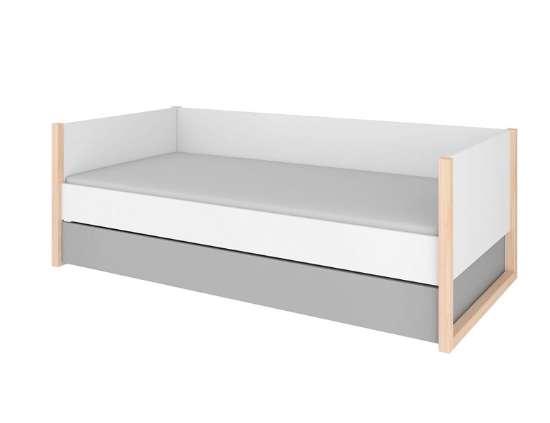 Bellamy Pinette łóżko młodzieżowe 200x90 cm z szufladą grey / 2% taniej przy przedpłacie