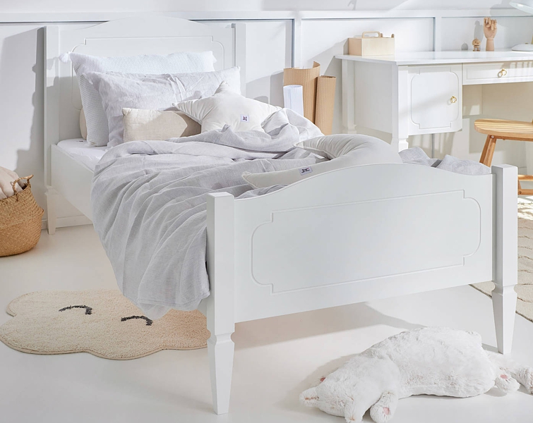 Bellamy Royal łóżko młodzieżowe 200x90 cm Timeless white / 2% taniej przy przedpłacie