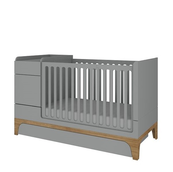 Bellamy UP! Compact cot 70x120-160 with drawer / colour grey