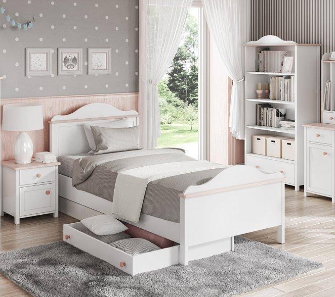Lenart Luna bed 200x90 with bonel mattress with 2 drawers