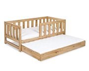 LittleSky by Klupś Amelia youth bed with railing and drawer with sleeping function 160x80cm dąb - Click Image to Close