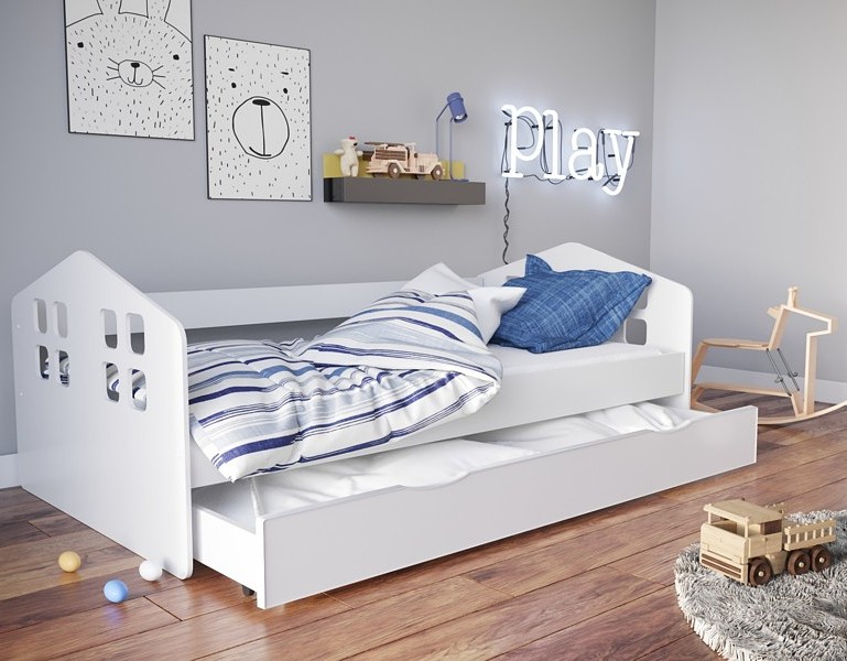 Kocot Kids Kacper łóżko 180x80 z szufladą w kształcie domku
