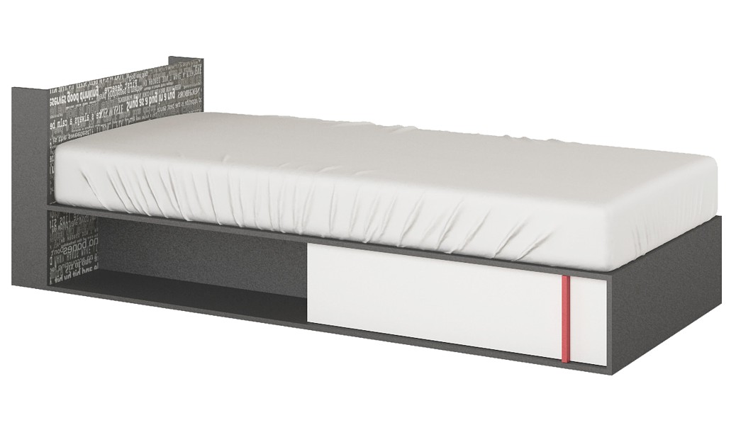 Lenart Philosophy bed with drawer and mattress 218x91 PH-15L (left)