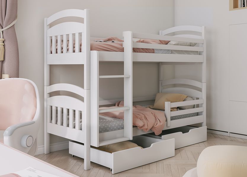 Meblobed Jakub II bunk bed with 2 mattresses (80x180cm) and drawers
