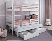 Meblobed Jakub III Bunk trundle bed (180x80cm) with 3 mattresses and drawers - Click Image to Close