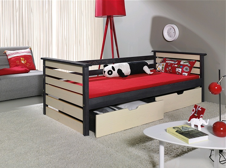 Meblobed Kalina Youth bed (180x80cm) with 2 drawers and foam mattress