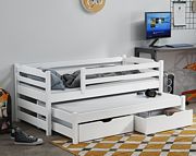 Meblobed Marcin II Trundle Bett für Geschwister (180x80cm) mit 2 Matratzen und Schubladen - zum Schließen ins Bild klicken