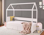 Meblobed Ofelia łóżko 1 osobowe domek (180x80cm) z materacem oraz szufladami - Kliknij na obrazek aby go zamknąć