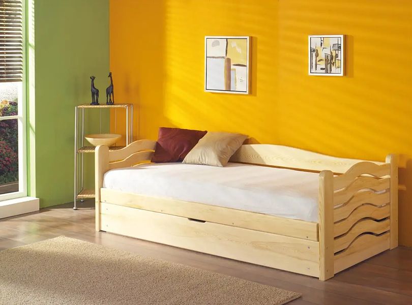 Meblobed Olga youth bed (180x80cm) with drawer and foam mattress
