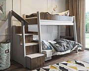 Meblobed Parys bunk bed for 3 persons with 2 mattresses (200x120cm) and drawer - Click Image to Close
