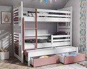 Meblobed Roland III (180x80cm) bunk trundle bed with with 3 mattresses and drawers - Click Image to Close